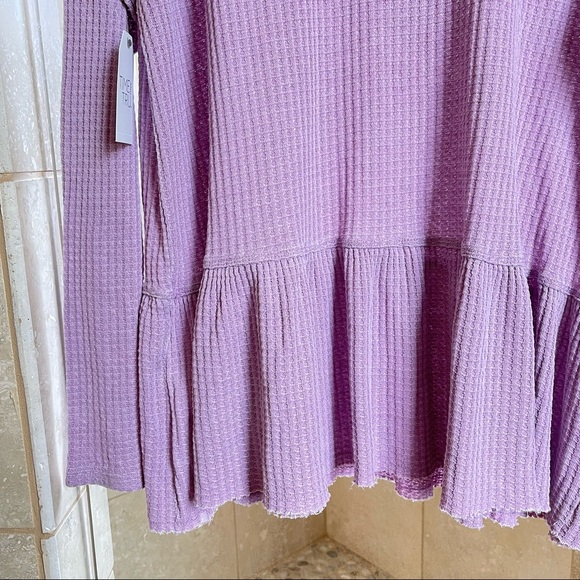 Time and Tru purple peplum ruffle long sleeve knit top size XXXL - Picture 8 of 12